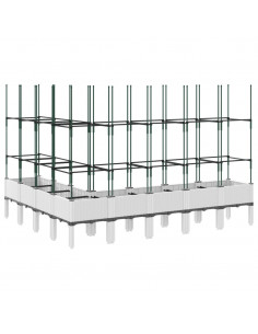 Fioriera da Giardino con Traliccio Bianco 200x160x142,5cm in PP