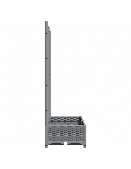 Fioriera da Giardino e Graticcio Grigio Chiaro 80x40x121,5cm PP