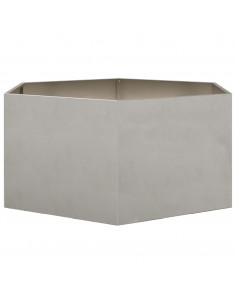 Fioriera da Giardino Esagono 104x90x45 cm in Acciaio Inox