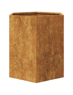 Fioriera da Giardino Esagono 46x40x45 cm in Acciaio Zincato