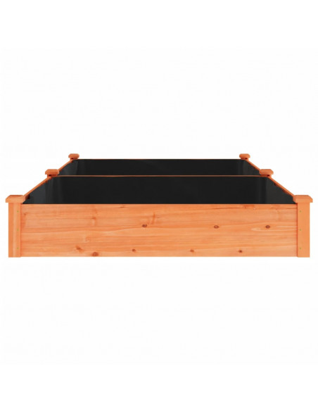Fioriera da Giardino Fodera Marrone 240x120x25cm Massello Abete