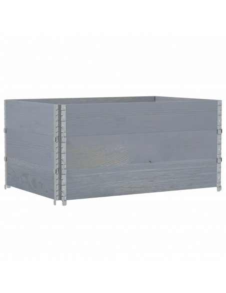 Fioriera da Giardino Grigia 120x80 cm Legno Massello di Pino