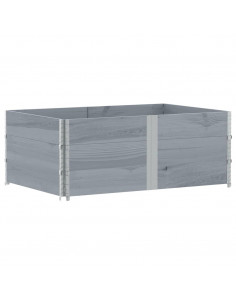 Fioriera da Giardino Grigia 150x100 cm Legno Massello di Pino