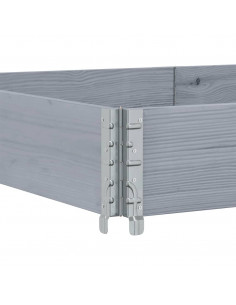 Fioriera da Giardino Grigia 150x100 cm Legno Massello di Pino