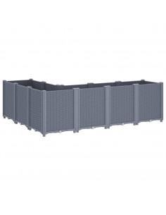 Fioriera da Giardino Grigia 160x120x53 cm in PP