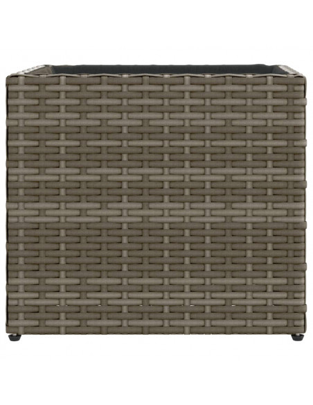 Fioriera da Giardino Grigia 36x30x32 cm in Polyrattan