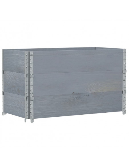 Fioriera da Giardino Grigia 40x40x78 cm Legno Massello di Pino