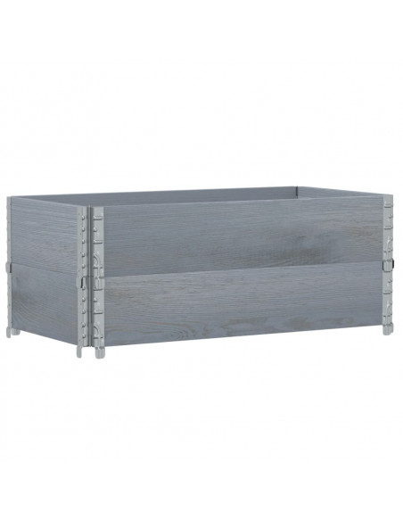 Fioriera da Giardino Grigia 40x40x78 cm Legno Massello di Pino