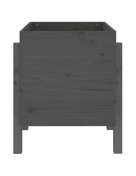 Fioriera da Giardino Grigia 62x50x57 cm Legno Massello di Pino