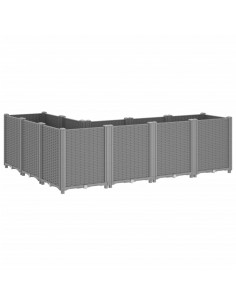 Fioriera da Giardino Grigio Chiaro 160x120x53 cm in PP