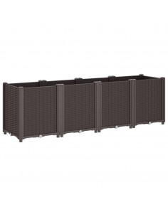 Fioriera da Giardino Marrone 160x40x53 cm in PP