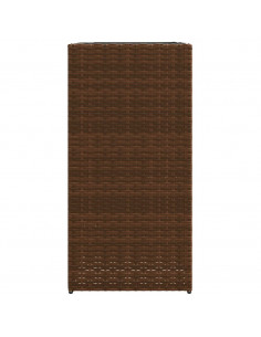 Fioriera da Giardino Marrone 40x40x80 cm in Polyrattan