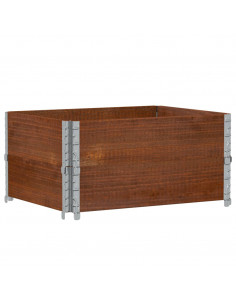 Fioriera da Giardino Marrone 80x60 cm Legno Massello di Pino