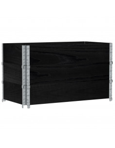 Fioriera da Giardino Nera 100x50 cm in Legno Massello di Pino