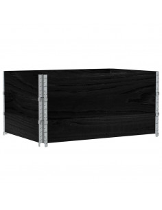 Fioriera da Giardino Nera 120x80 cm Legno Massello di Pino