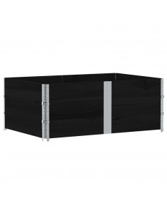 Fioriera da Giardino Nera 150x100 cm in Legno Massello di Pino