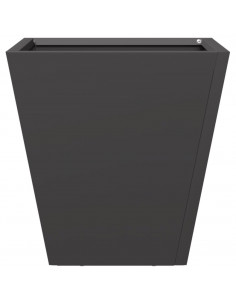 Fioriera da Giardino Nera 30x30x30 cm in Acciaio