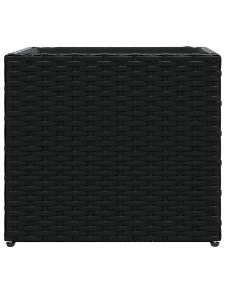 Fioriera da Giardino Nera 36x30x32 cm in Polyrattan
