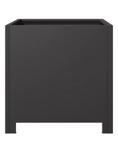 Fioriera da Giardino Nera 40x40x40 cm Acciaio