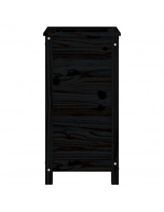 Fioriera da Giardino Nera 40x40x78 cm Legno Massello di Pino