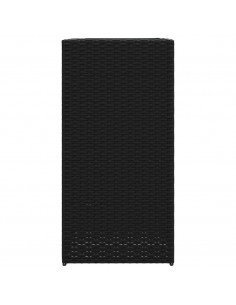 Fioriera da Giardino Nera 40x40x80 cm in Polyrattan