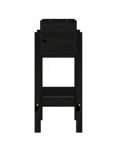 Fioriera da Giardino Nera 62x30x69 cm Legno Massello di Pino