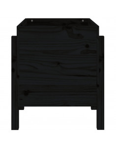 Fioriera da Giardino Nera 62x50x57 cm in Legno Massello di Pino