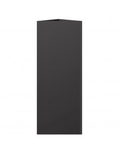 Fioriera da Giardino Nera Triangolare 30x26x75 cm in Acciaio