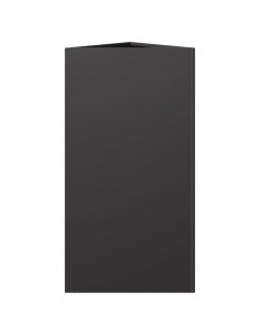 Fioriera da Giardino Nera Triangolare 40x34,5x70 cm in Acciaio