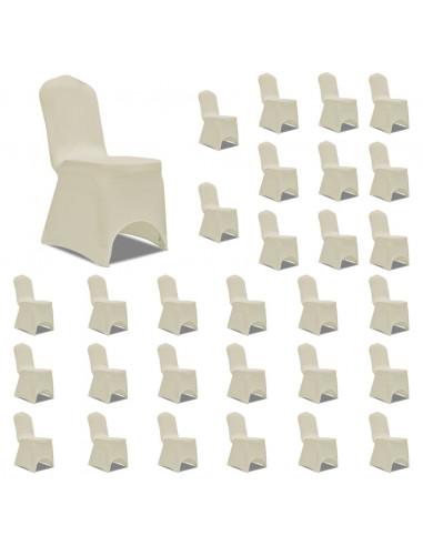 Coprisedie in Tessuto Elasticizzato Crema 30 pz