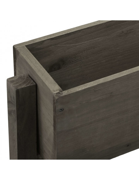 Fioriera da Giardino Pieghevole Grigia 60x14x75 cm Legno Abete