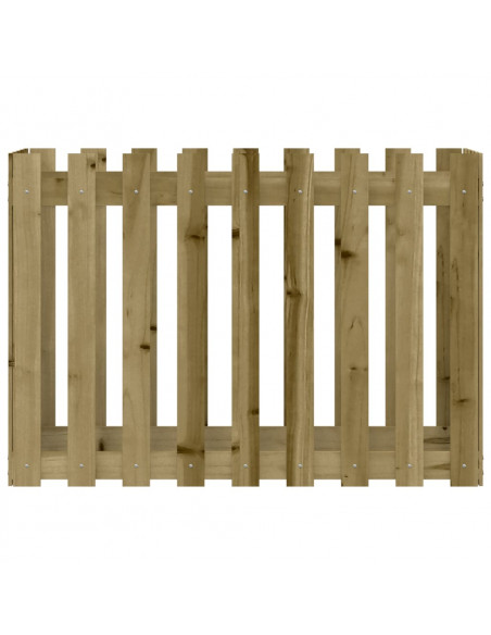 Fioriera da Giardino Recinzione 100x50x70 cm in Pino Impregnato