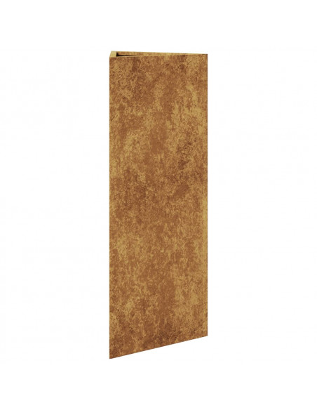 Fioriera da Giardino Triangolare 30x26x75 cm in Acciaio Corten