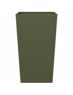 Fioriera da Giardino Verde Oliva 45x45x75 cm in Acciaio