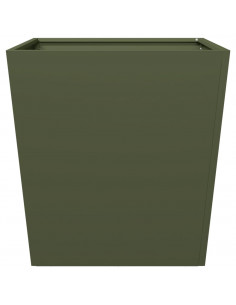 Fioriera da Giardino Verde Oliva 50x50x50 cm in Acciaio