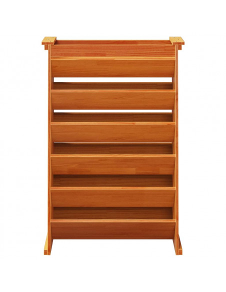 Fioriera Erbe 6 Ripiani Marrone Cera 69x40x101,5cm Legno Pino