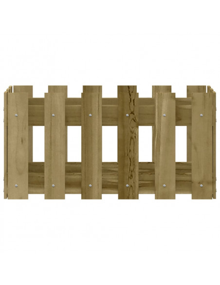 Fioriera Giardino a Recinzione 60x30x30 cm in Pino Impregnato