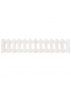 Fioriera Giardino a Recinzione Bianca 150x30x30cm Massello Pino