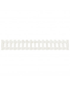 Fioriera Giardino a Recinzione Bianca 200x30x30cm Massello Pino