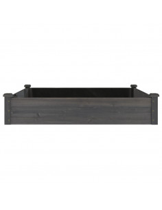 Fioriera Giardino con Fodera Grigia 120x120x25cm Massello Abete