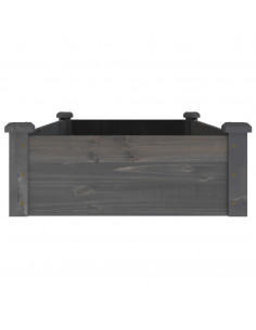 Fioriera Giardino con Fodera Grigia 120x60x25cm Massello Abete