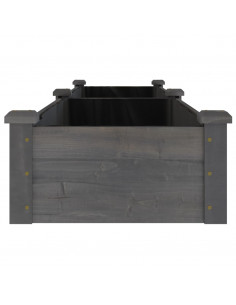 Fioriera Giardino con Fodera Grigia 240x45x25 cm Massello Abete