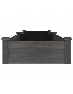 Fioriera Giardino con Fodera Grigia 240x60x25 cm Massello Abete