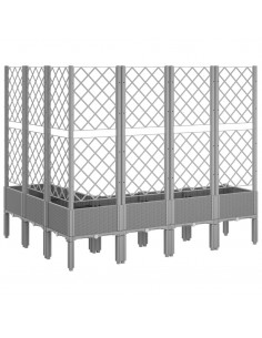 Fioriera Giardino con Graticcio Grigio Chiaro 160x120x142 cm PP