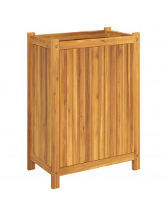 Fioriera Giardino con Rivestimento 54x31x75 cm Massello Acacia