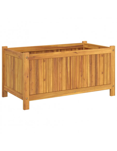 Fioriera Giardino con Rivestimento 80x42x40 cm Massello Acacia