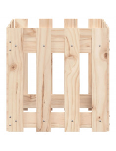 Fioriera Giardino Design a Recinzione 40x40x40 cm Massello Pino