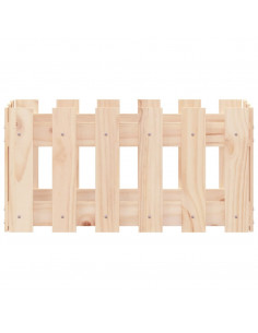 Fioriera Giardino Design a Recinzione 60x30x30 cm Massello Pino