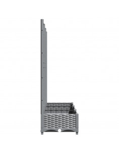 Fioriera Giardino e Graticcio Grigio Chiaro 120x40x121,5cm PP