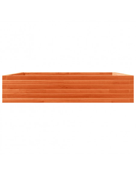 Fioriera Giardino Marrone Cera 110x110x23cm Legno Massello Pino
